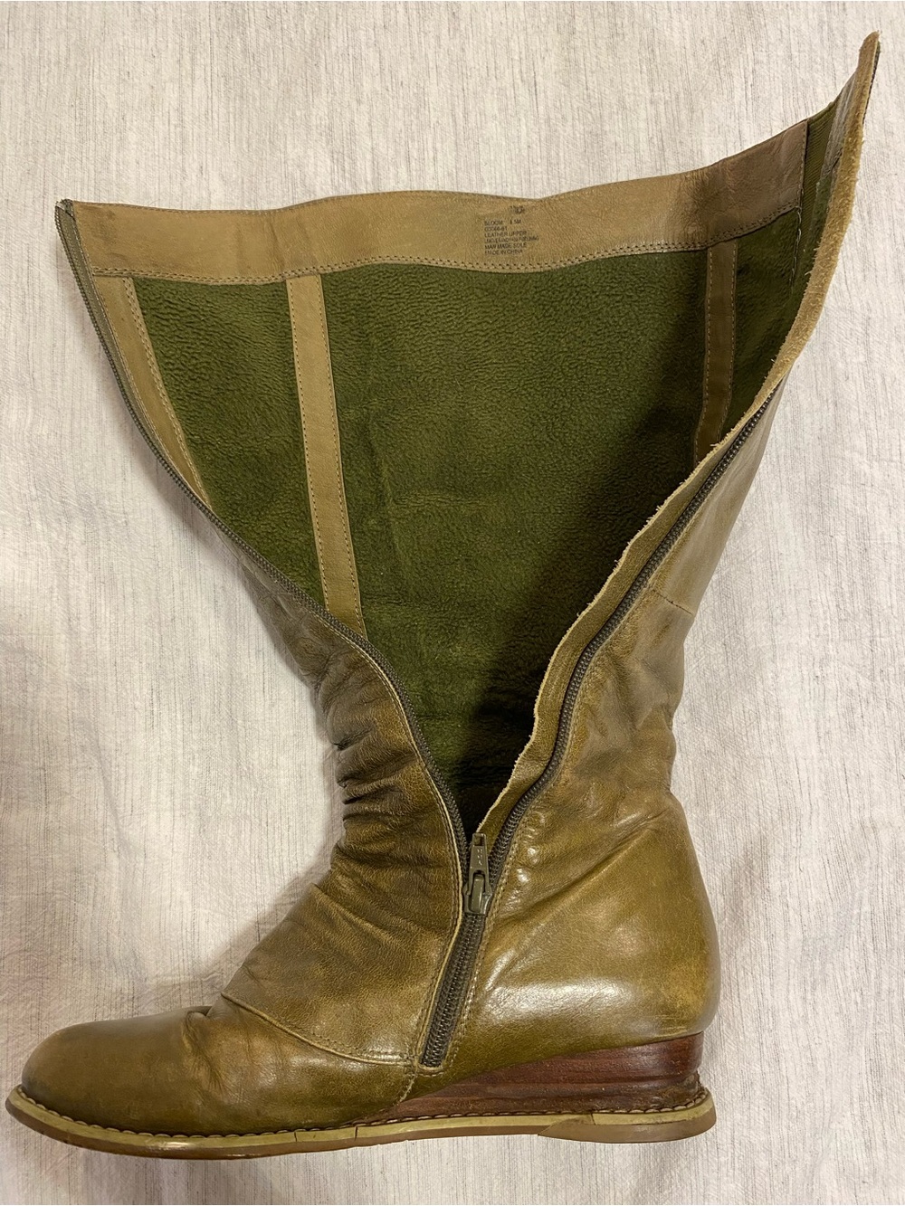 Rare Olive Miz Mooz “Bloom” Tall Leather Button Boots - Picture 10 of 15